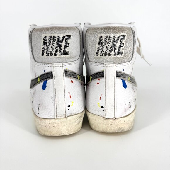 Nike Blazer Mid '77 "Paint Splatter" Men's Sneakers White DC7331-100 Sz 11 - Picture 3 of 9
